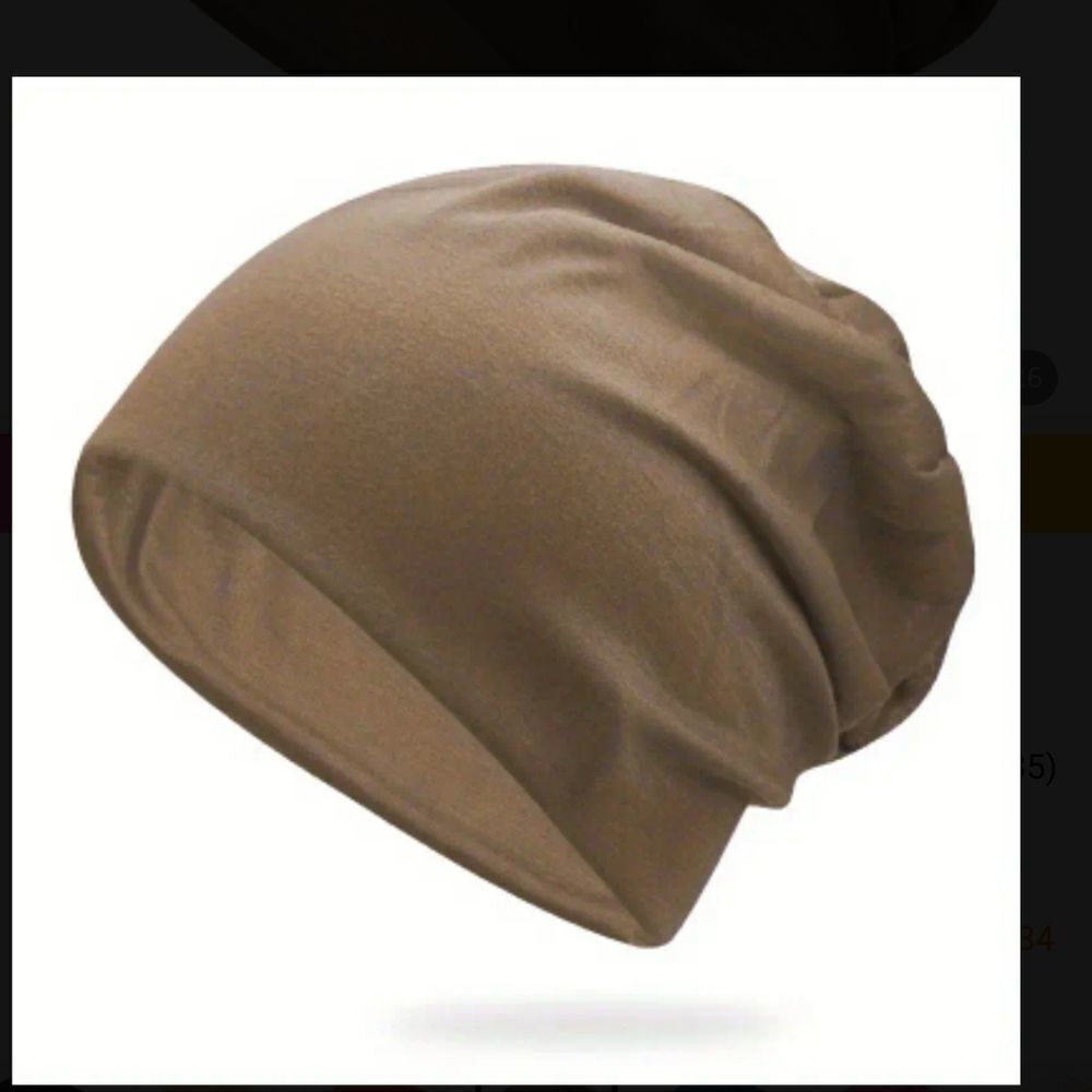 Solid Taupe color slouchy beanie hat